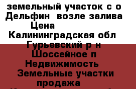 земельный участок с/о “Дельфин“ возле залива › Цена ­ 1 600 000 - Калининградская обл., Гурьевский р-н, Шоссейное п. Недвижимость » Земельные участки продажа   . Калининградская обл.